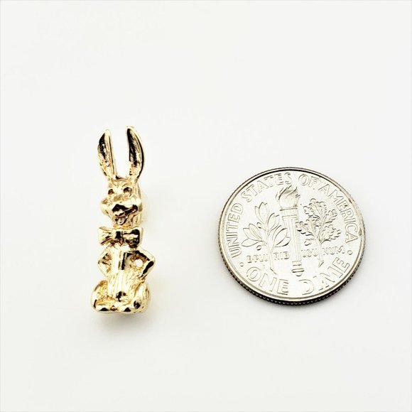 Vintage 10 Karat Yellow Gold Rabbit Charm #8272 - Picture 7 of 7